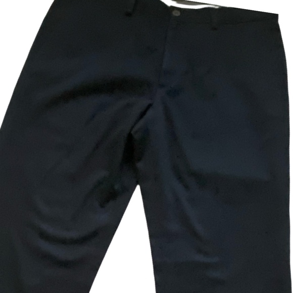 Eddie Bauer Mens Black Cotton Classic Fit Flat Front Office Casual Pant-34X32 - Picture 2 of 14